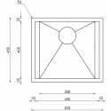 CM FOCUS 50x45 EINBAUSPÜLE EDELSTAHL GEBÜRSTET