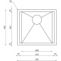 CM FOCUS 50x45 EINBAUSPÜLE EDELSTAHL GEBÜRSTET