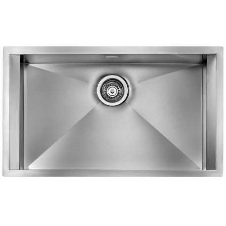 CM FOCUS 77x45 KITCHEN SINK 1BOWL BRUSHED STAINLESS STEEL - MADE IN ITALY