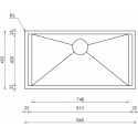 LAVELLO CM FOCUS 86x45 1 VASCA ACCIAIO INOX SATINATO