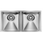 CM FOCUS 87,5x45 FREGADERO DE DOBLE SENO ACERO INOX