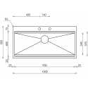 LAVELLO CM SUPERIOR 100x50 1 VASCA ACCIAIO INOX SATINATO
