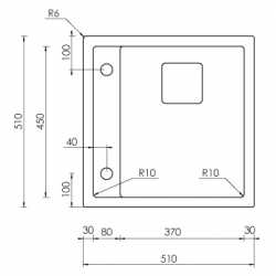 LAVELLO CM CALYPSO 51x51 1 VASCA ACCIAIO INOX SATINATO