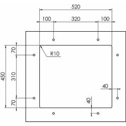 LAVELLO CM CALYPSO 58x51 1 VASCA ACCIAIO INOX SATINATO