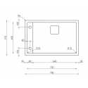 CM CALYPSO 78x51 EINBAUSPÜLE EDELSTAHL GEBÜRSTET