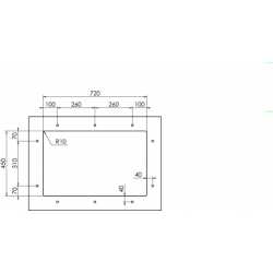 LAVELLO CM CALYPSO 78x51 1 VASCA ACCIAIO INOX SATINATO