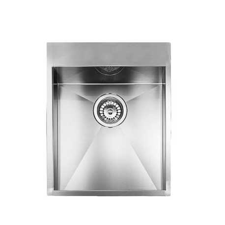 CM FILOQUADRA MIX 45x50 KITCHEN SINK 1 BOWL BRUSHED STAINLESS STEEL - MADE IN ITALY