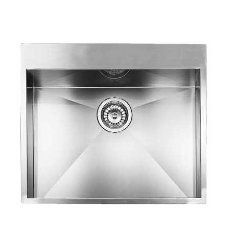 CM FILOQUADRA MIX 57x50 ÉVIER 1 CUVE ACIER INOXYDABLE BROSSÉ