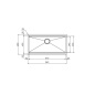 CM MAJOR 86x45 KITCHEN SINK 1 BOWL BRUSHED STAINLESS STEEL UNDERMOUNT- MADE IN ITALY