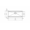 CM MAJOR 100x45 EINBAUSPÜLE EDELSTAHL GEBÜRSTET UNDERBAU