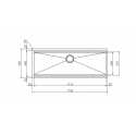 CM MAJOR 116x45 EINBAUSPÜLE EDELSTAHL GEBÜRSTET UNDERBAU