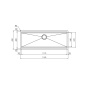 CM MAJOR 116x45 FREGADERO DE UN SENO ACERO INOX BAJO ENCIMERA